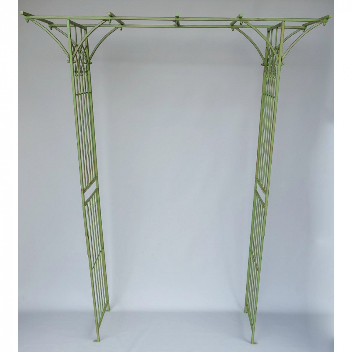 Preview: ROSENBOGEN Romantik grün Rankgestell Rankhilfe Tor Metall 230 x 175 cm