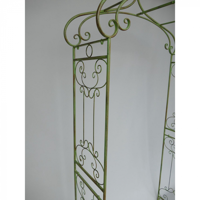 Preview: ROSENBOGEN Romantik grün Rankgestell Rankhilfe Metall 235 x 130 cm