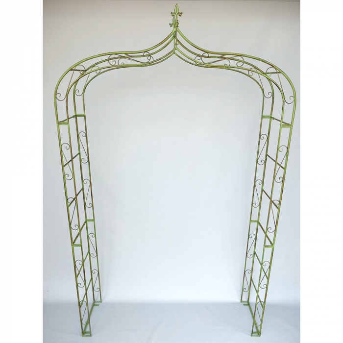 Preview: ROSENBOGEN Romantik grün Rankgestell Rankhilfe Tor Metall 260 x 150 cm