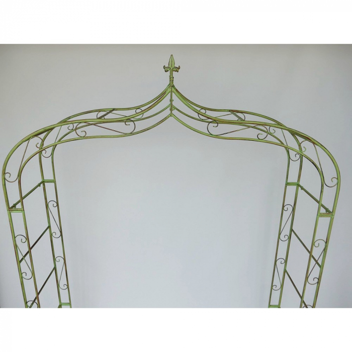 Preview: ROSENBOGEN Romantik grün Rankgestell Rankhilfe Tor Metall 260 x 150 cm