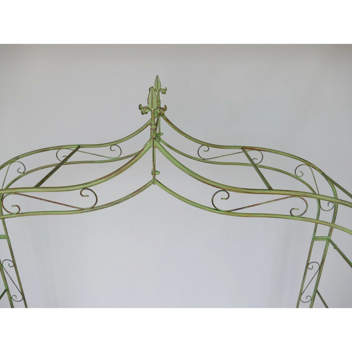 Preview: ROSENBOGEN Romantik grün Rankgestell Rankhilfe Tor Metall 260 x 150 cm