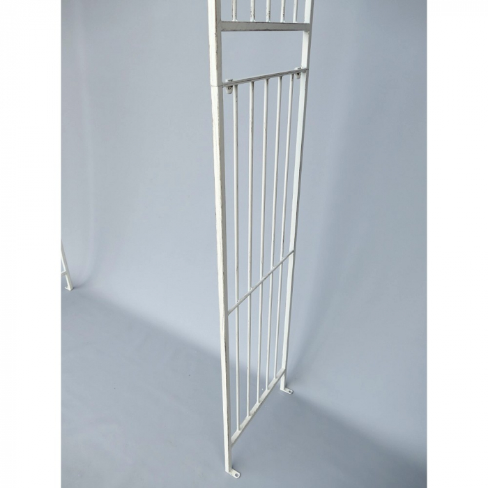 Preview: ROSENBOGEN Romantik weiß Rankgestell Rankhilfe Tor Metall 230 x 175 cm