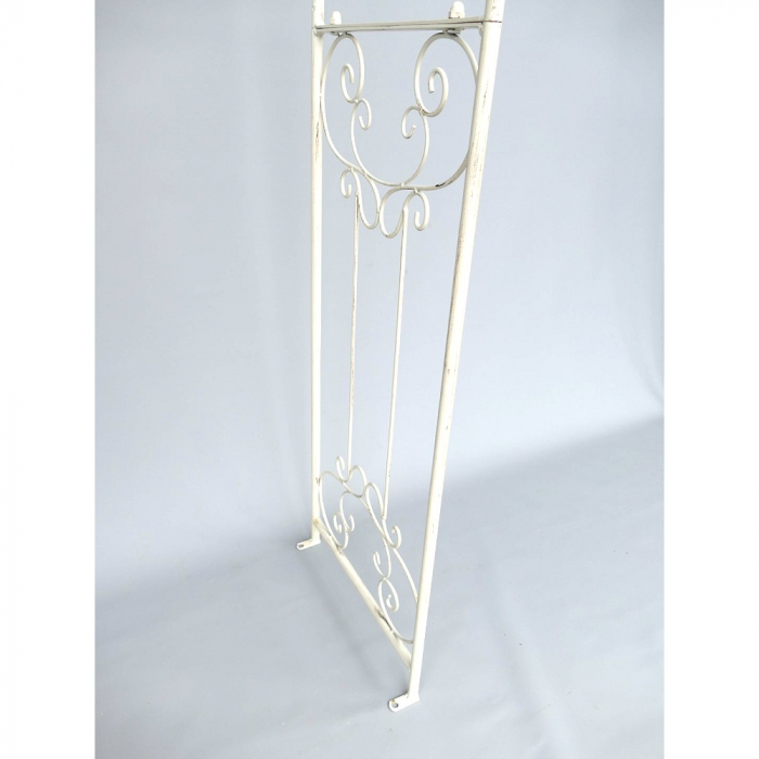 Preview: ROSENBOGEN Romantik weiß Rankgestell Rankhilfe Metall 235 x 130 cm