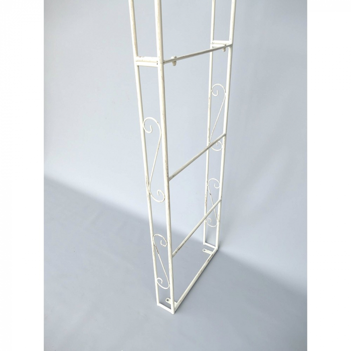 Preview: ROSENBOGEN Romantik weiß Rankgestell Rankhilfe Tor Metall 260 x 150 cm