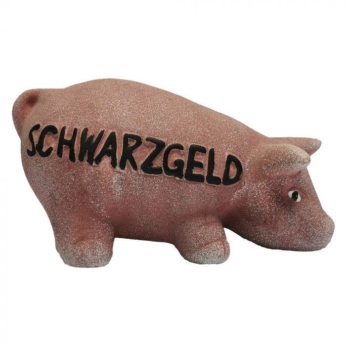 SPARDOSE Keramik SCHWARZGELD Sparschwein Schwein Sau
