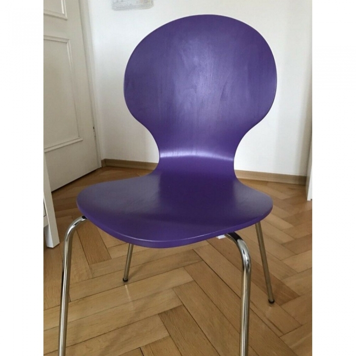 Stuhl LILA Metall/Holz Einzelstück JUNG & MODERN Design