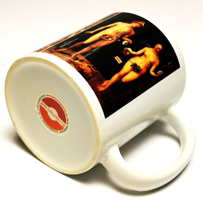 Kaffeetasse Tasse ADAM & EVA AUF BAYRISCH Keramik