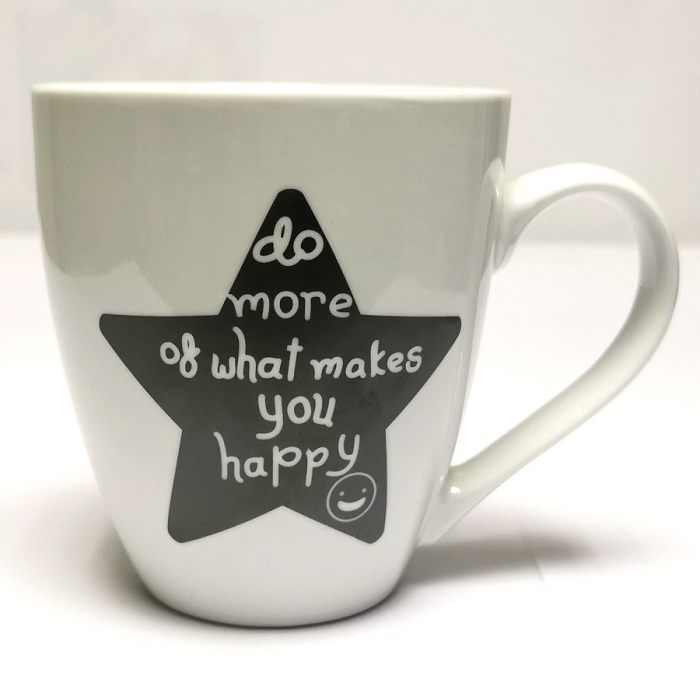Kaffeetasse Tasse DO MORE OF WHAT MAKES YOU HAPPY Keramik