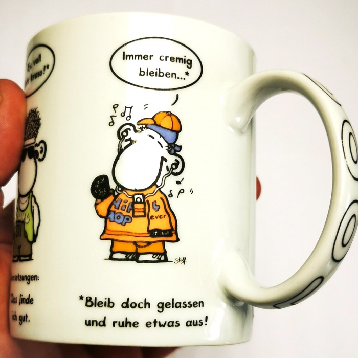 Kaffeetasse Tasse Schäfchen KLEINER SPRACHKURS Keramik
