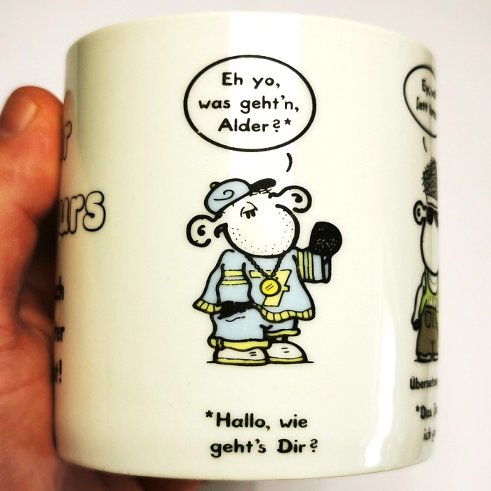 Kaffeetasse Tasse Schäfchen KLEINER SPRACHKURS Keramik