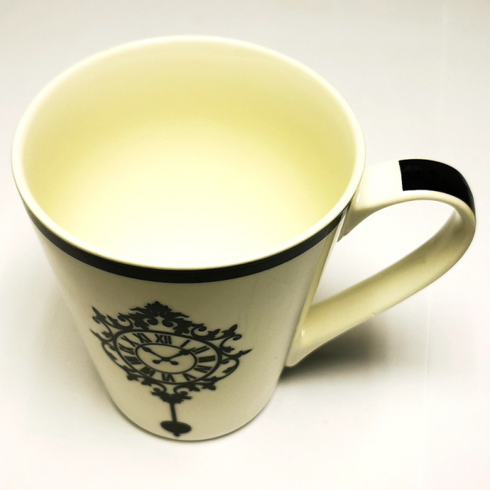 Kaffeetasse Tasse UHR WANDUHR Keramik