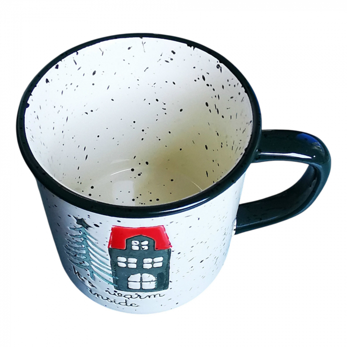 Kaffeetasse Glühwein Tasse IT´S WARM INSIDE Keramik