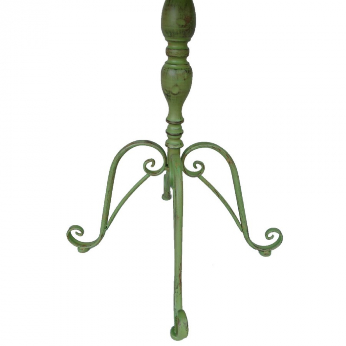 Gartentisch AMELIE Antik Look GRÜN Eisen Tisch Beistelltisch Rund