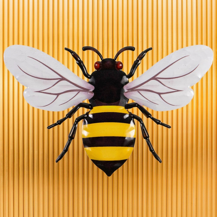 BIENE BEE Metall Wanddekoration für Innen & Außen