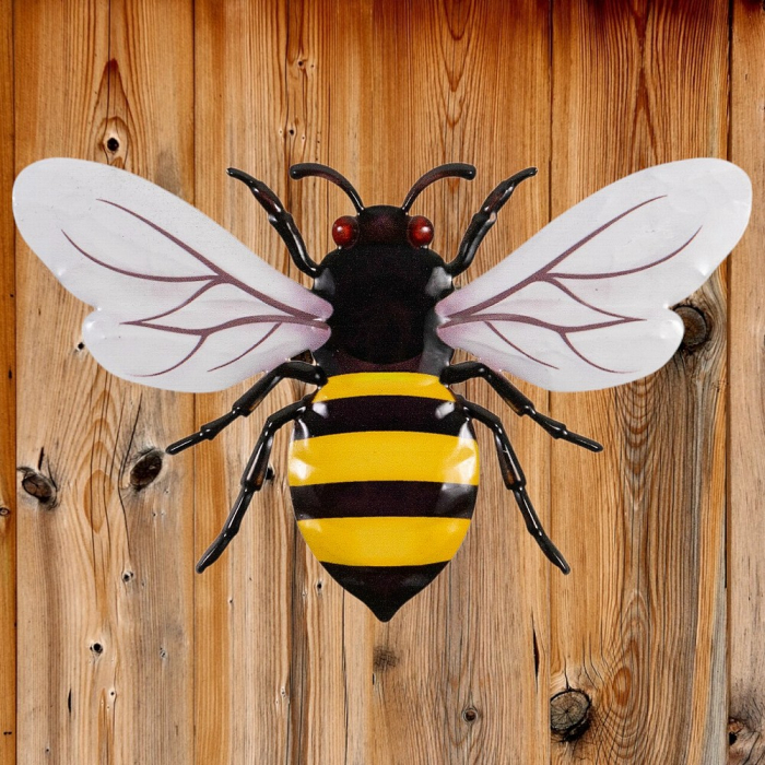 BIENE BEE Metall Wanddekoration für Innen & Außen
