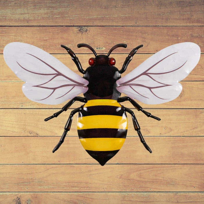 BIENE BEE Metall Wanddekoration für Innen & Außen