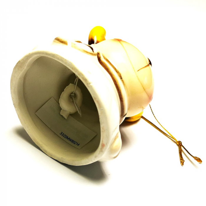 Glöckchen RENTIER ELCH Weihnachtsglocke Christbaumschmuck Handbemalt Keramik
