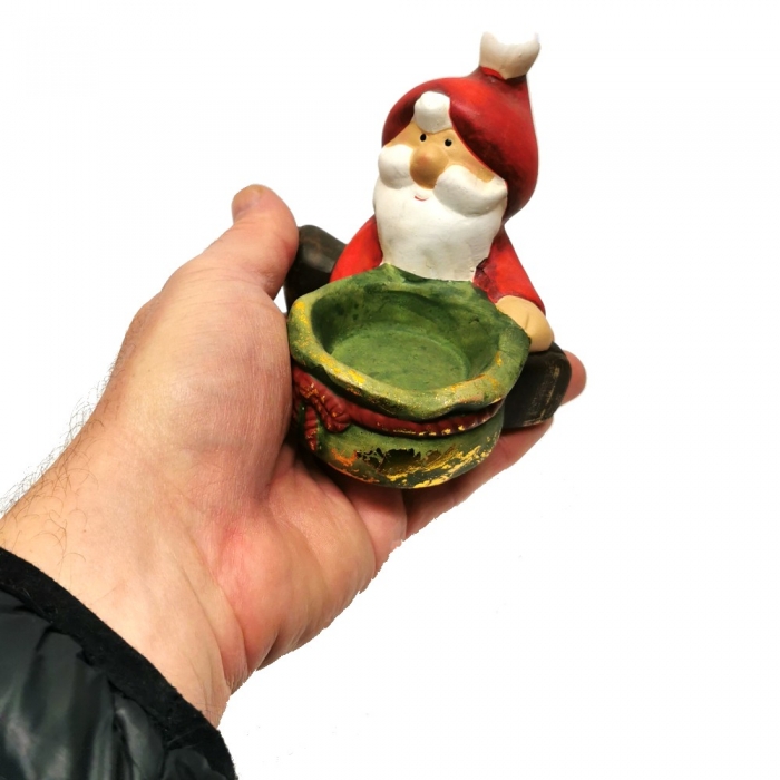 XXL NIKOLAUSI 2 Stück große Teelichthalter Kerzenhalter WEIHNACHTSMANN Nikolaus