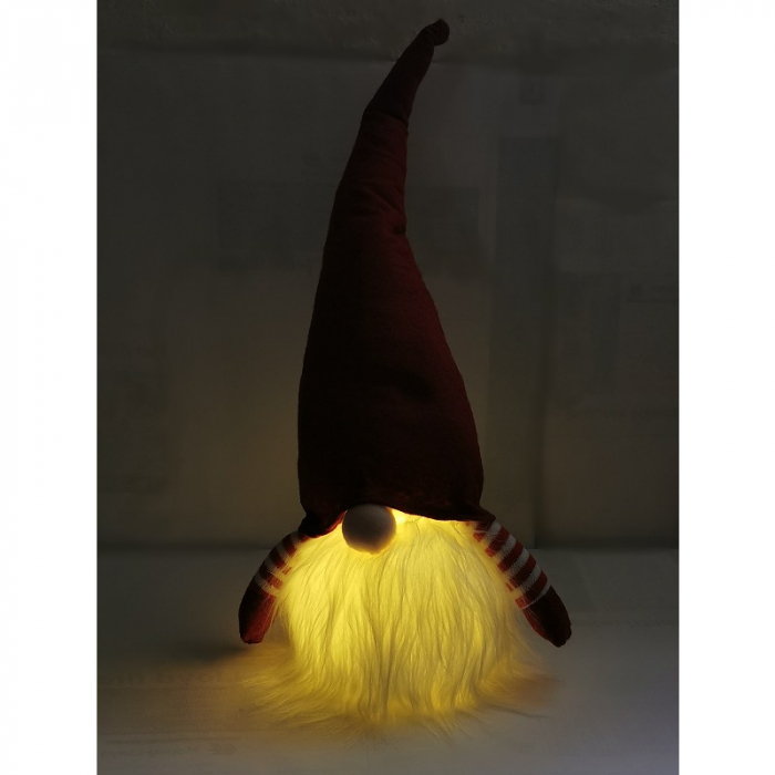 WICHTEL Weihnachtswichtel Zwerg Gnom mit LED Licht 47 cm