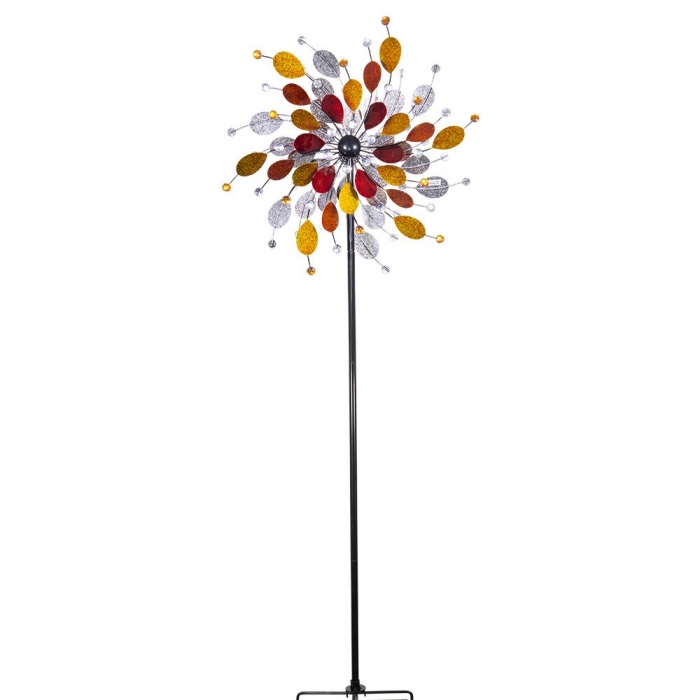 Preview: COLOR KONFETTI JUWEL Windrad Windspiel Metall 185 cm Ø 61 cm RIESIG!