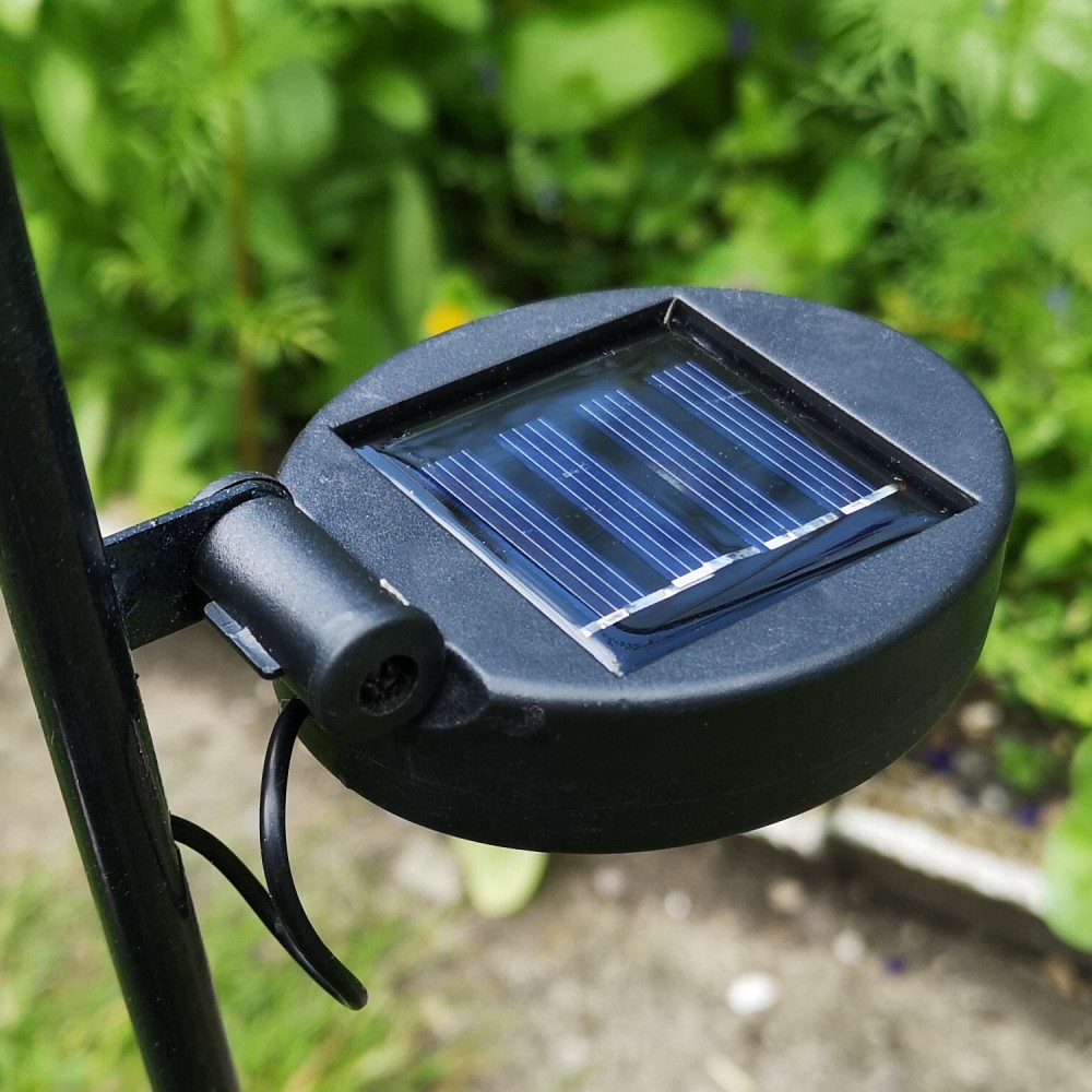 EUROVILAG TRENDSHOP - AUTO PKW BLAU Solar Licht Gartenstecker Gartendeko  Metall 85 cm