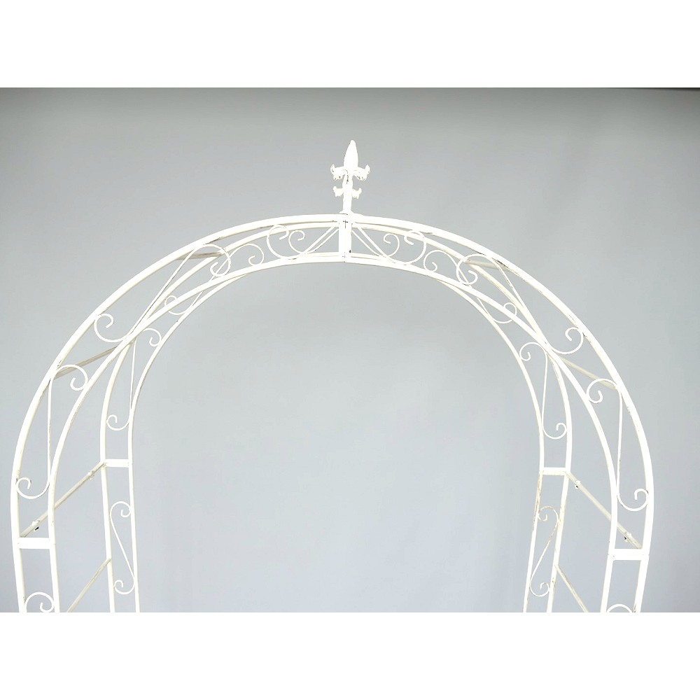 EUROVILAG ROSENBOGEN Romantik weiß Rankgestell Rankhilfe