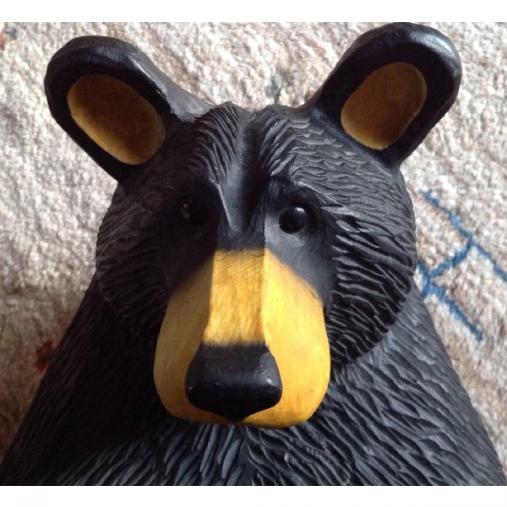 BIG SKY CARVERS® Couchtisch BÄR BENNY DESIGN Glastisch 100x70 cm