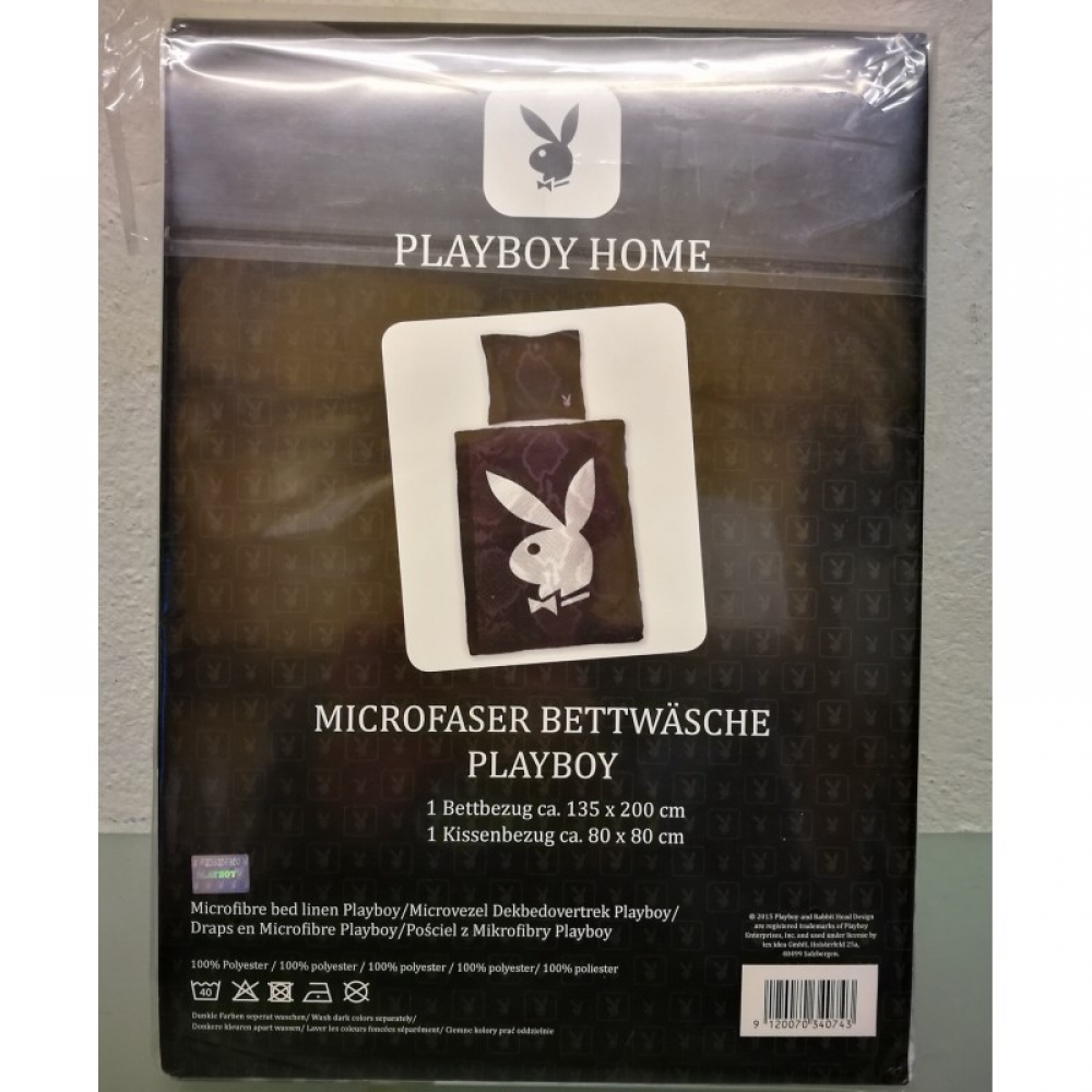 PLAYBOY® BUNNY Schlangenmuster Bettwäsche Mikrofaser 135x200 cm