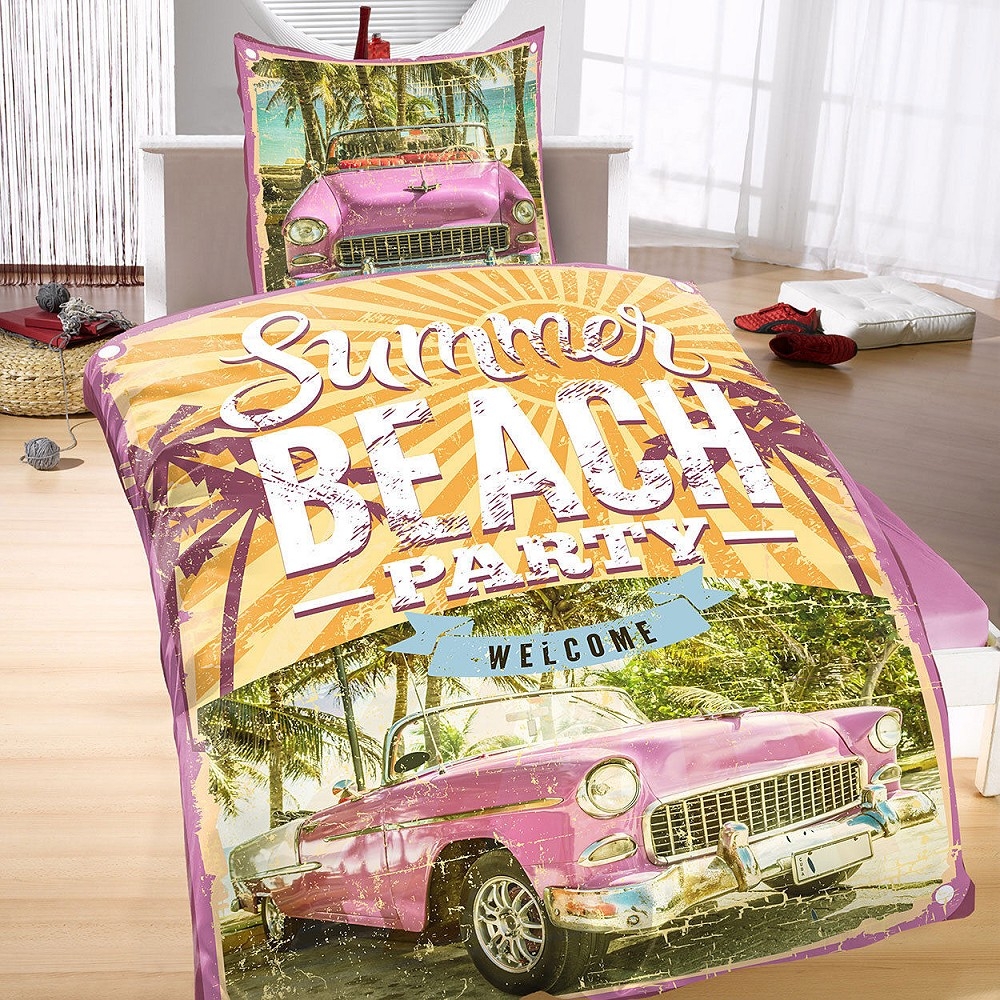 US CABRIO Summer Cuba Beach Party Mikrofaser Bettwäsche 135x200 cm