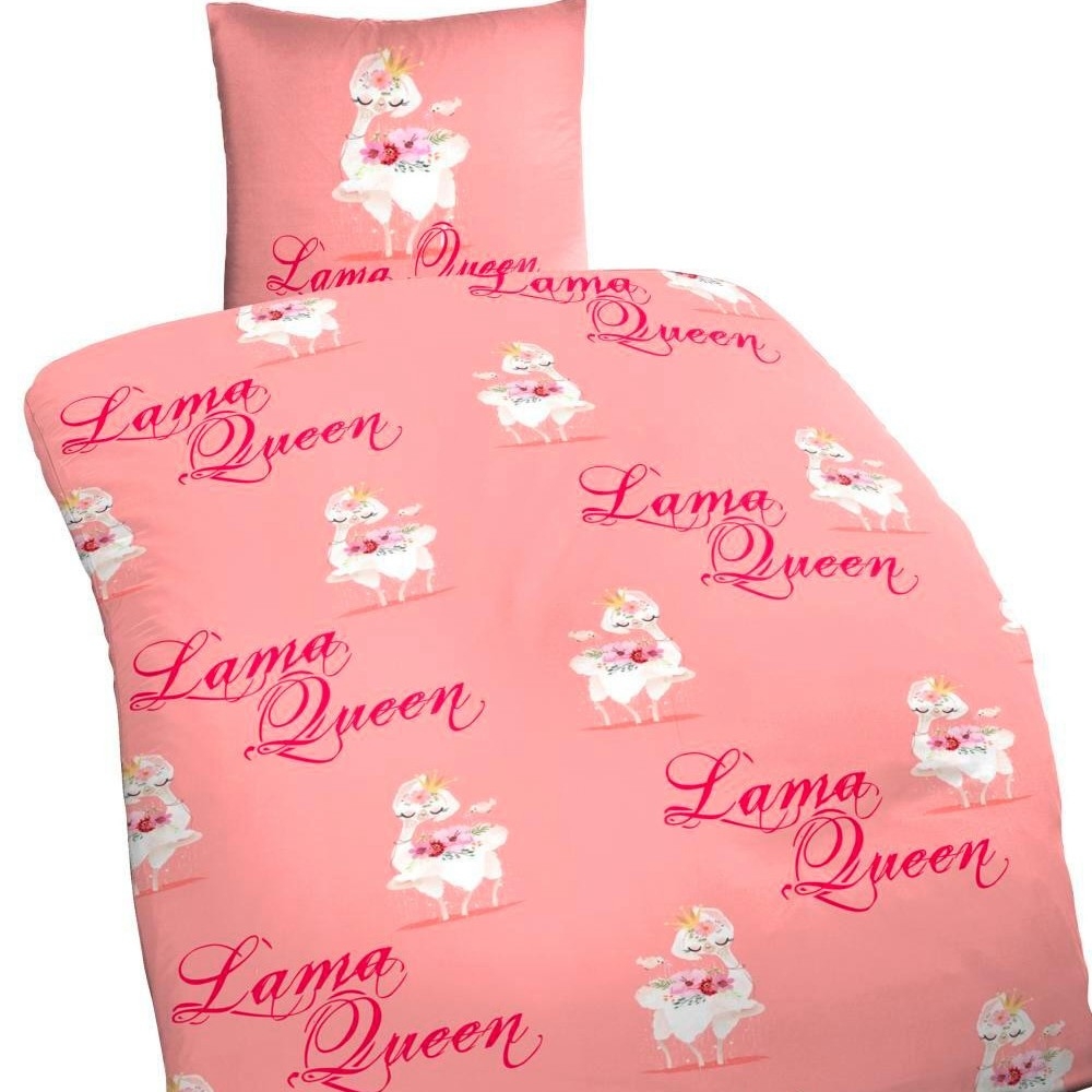 ROSA LAMA QUEEN Bettwäsche Mikrofaser 135 x 200 cm