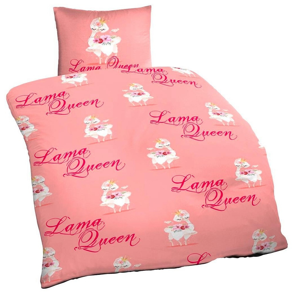 ROSA LAMA QUEEN Bettwäsche Mikrofaser 135 x 200 cm