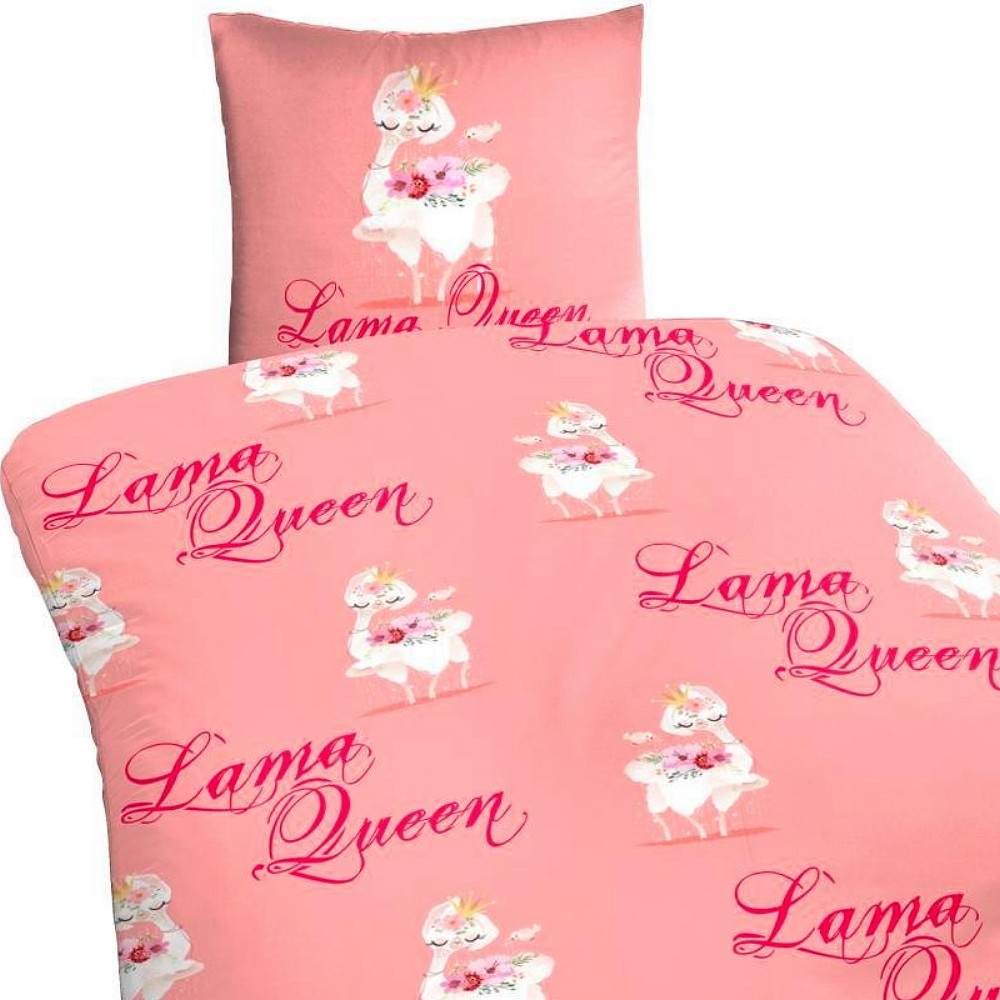 ROSA LAMA QUEEN Bettwäsche Mikrofaser 135 x 200 cm