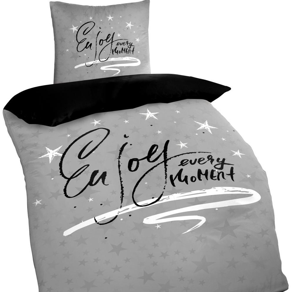 GENIESSE JEDEN MOMENT Wendebettwäsche Bettwäsche Mikrofaser 135x200 cm