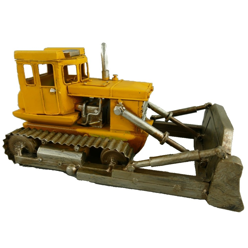 RAUPE BULLDOZER gelb Blechauto Blech Modellauto