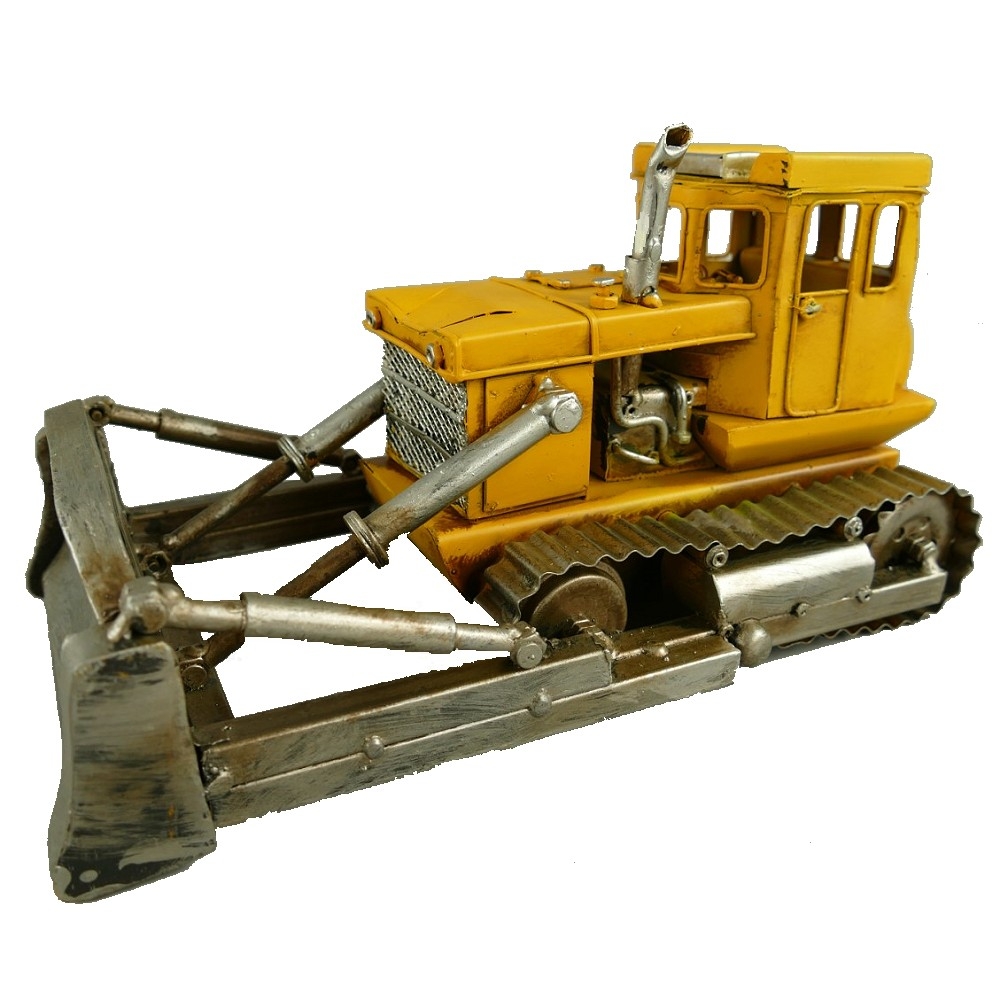 RAUPE BULLDOZER gelb Blechauto Blech Modellauto