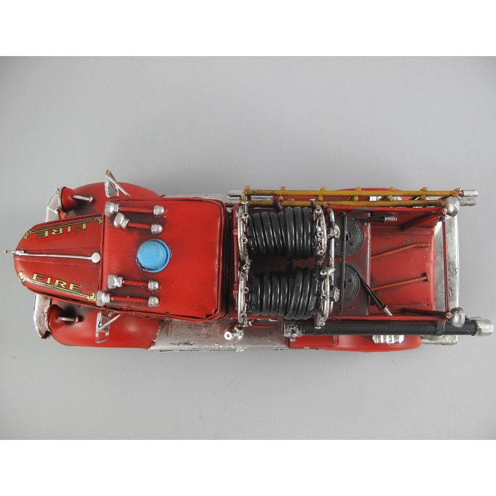 FEUERWEHR USA Feuerwehrauto 50er Jahre rot Blechauto Blech Modellauto