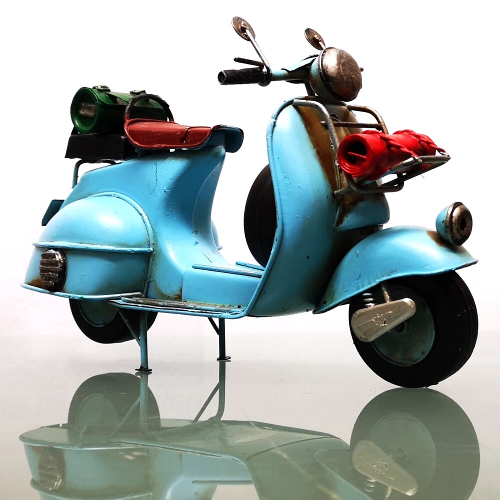 SCOOTER Freizeit Motorroller Blechroller Blech Modell himmelblau