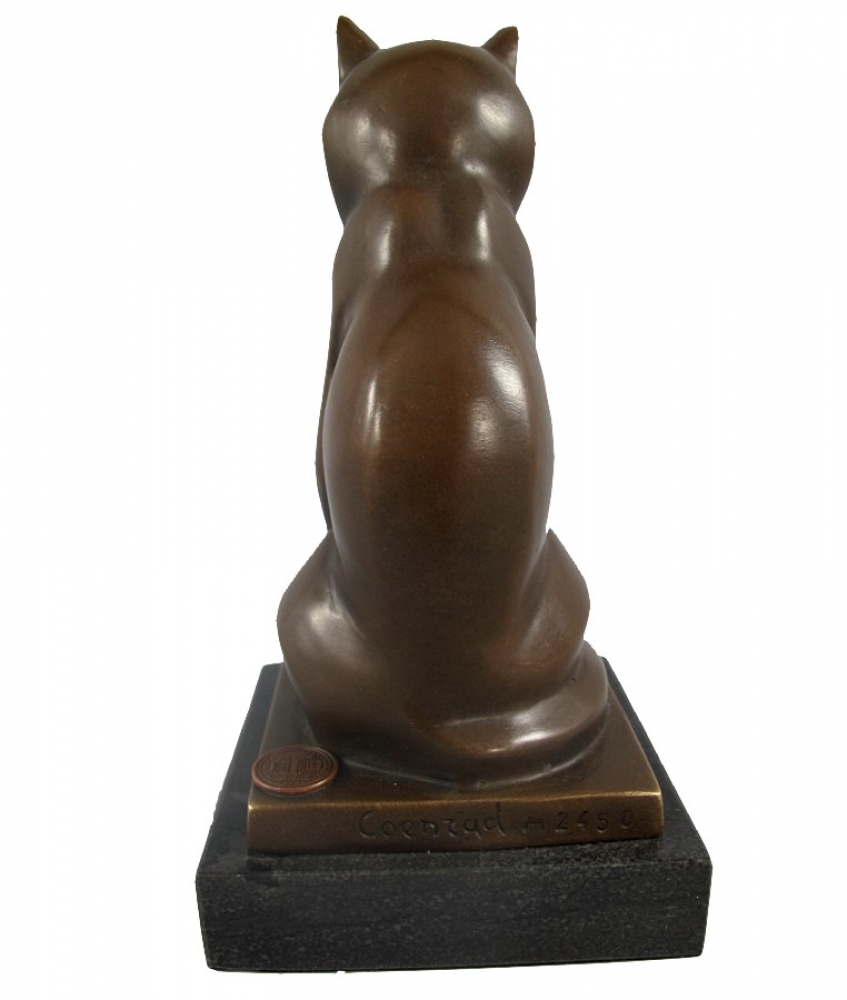 ÄGYPTISCHE KATZE Bronze Skulptur Tier Figur Kunst im Antik Style 18 cm