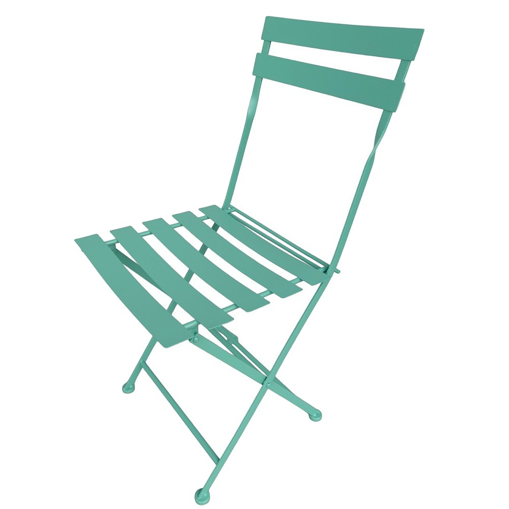 Gartenmöbel Set IBIZA klappbar GRÜN Eisen 2x Stuhl 1x Tisch