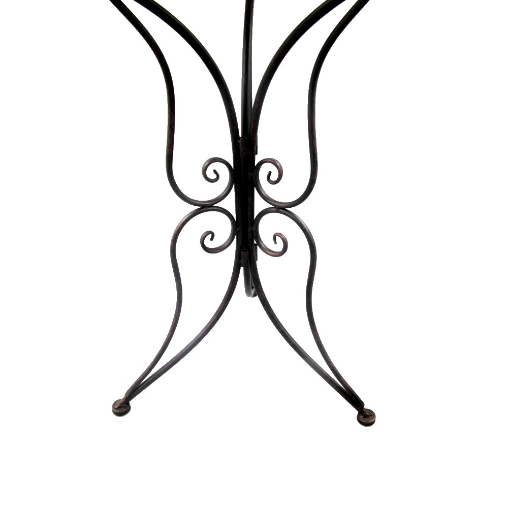 Gartenmöbel Set PALMA Antik Look BRAUN Eisen 2x Stuhl 1x Tisch