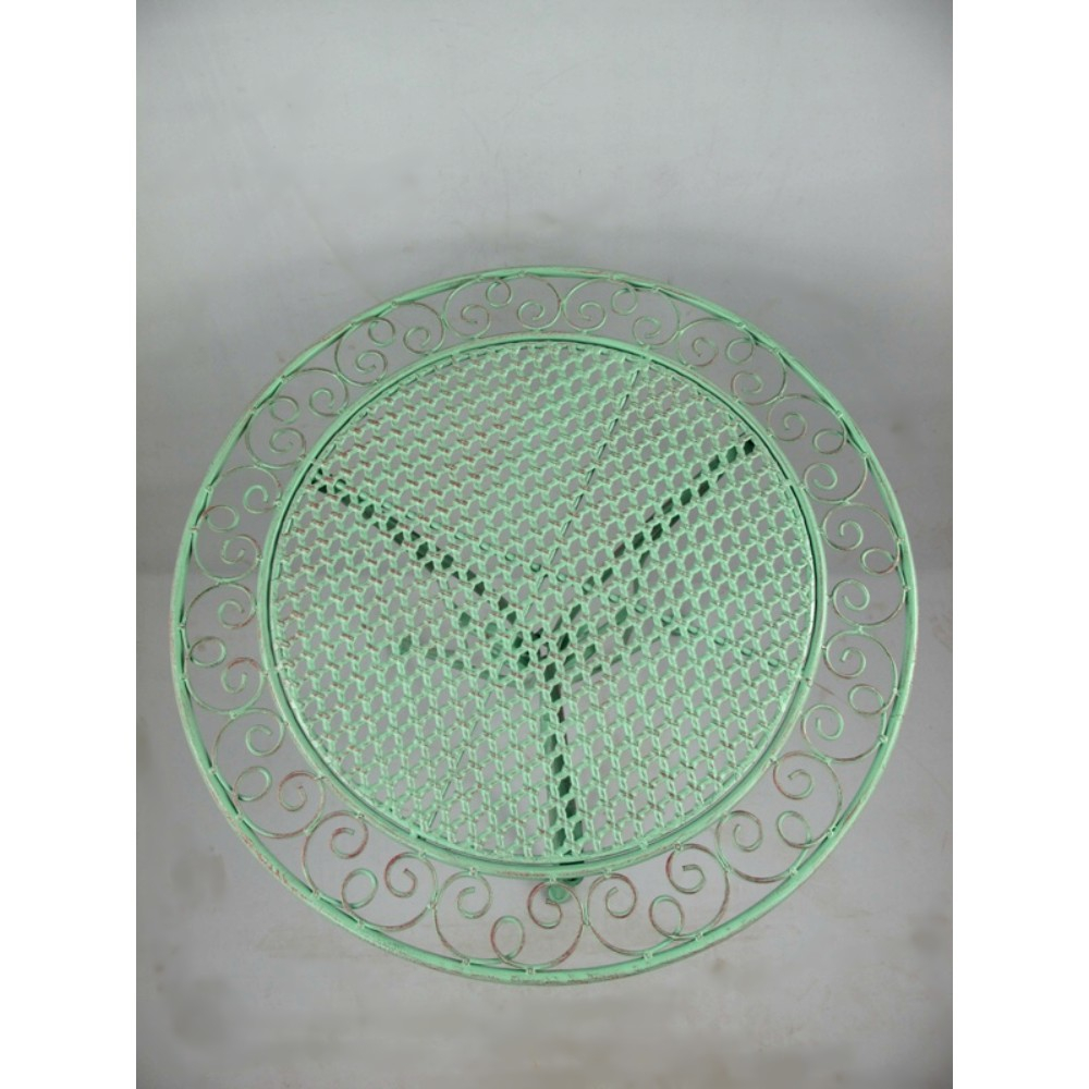 Gartenmöbel Set PALMA Antik Look GRÜN Eisen 2x Stuhl 1x Tisch