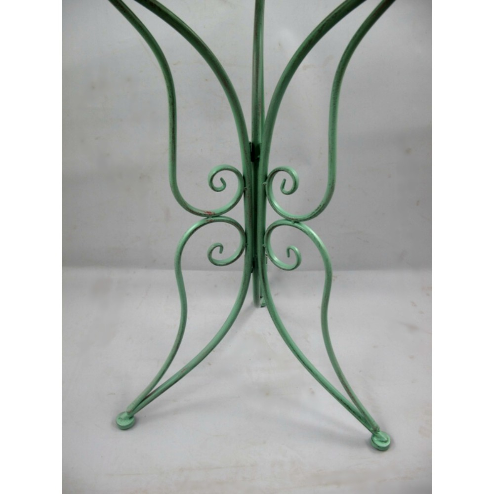 Gartenmöbel Set PALMA Antik Look GRÜN Eisen 2x Stuhl 1x Tisch