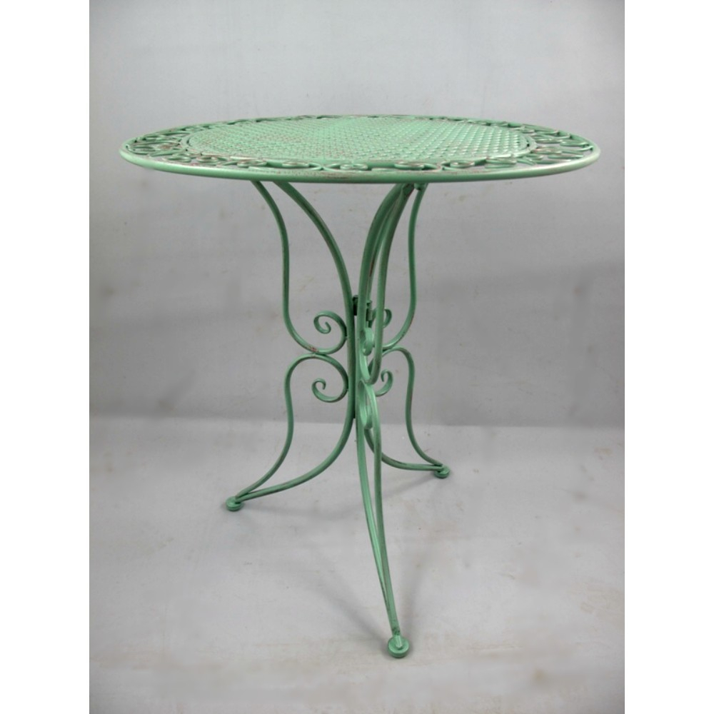 Gartenmöbel Set PALMA Antik Look GRÜN Eisen 2x Stuhl 1x Tisch