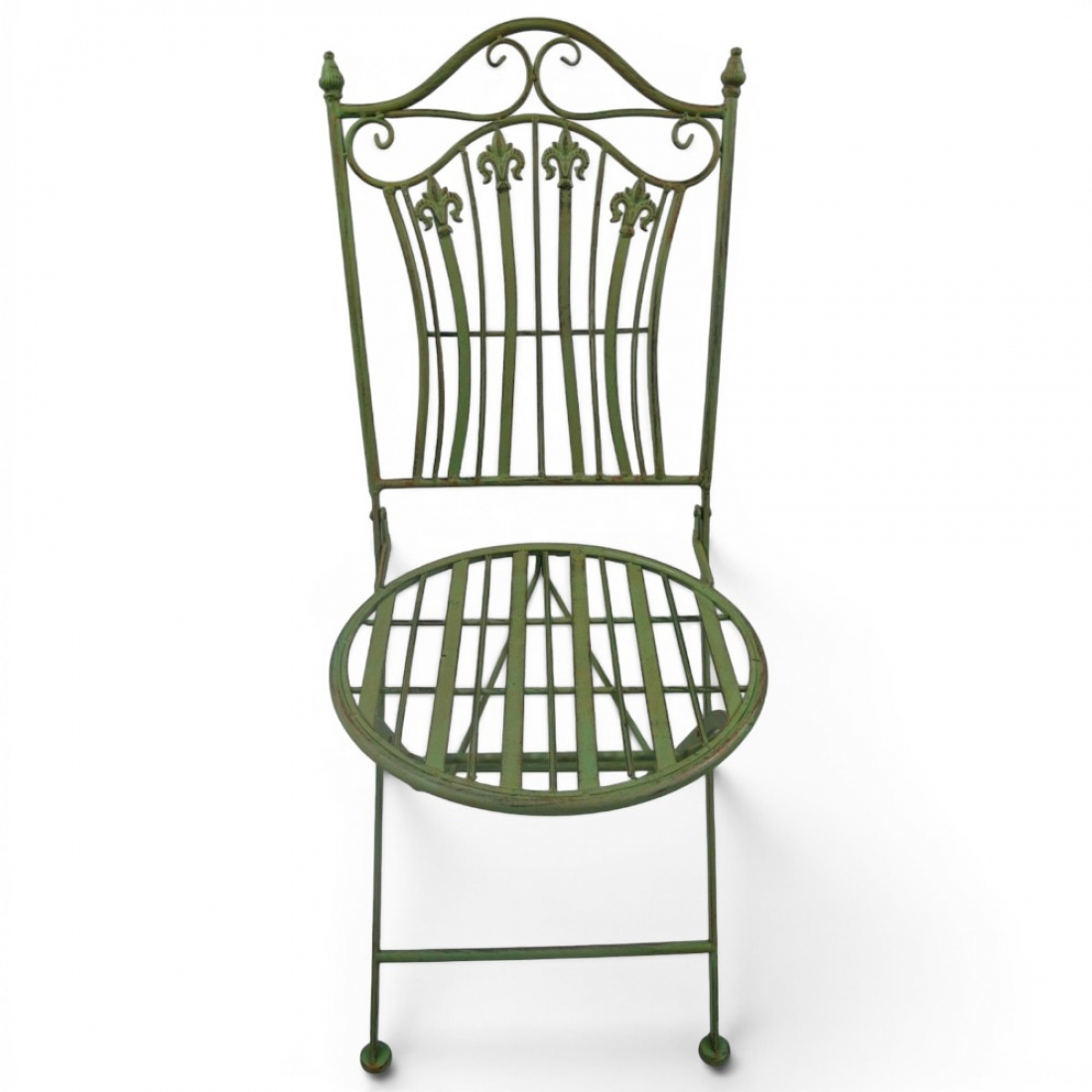 Gartenmöbel Set RIVIERA Antik Look GRÜN Eisen 2x Stuhl 1x Tisch