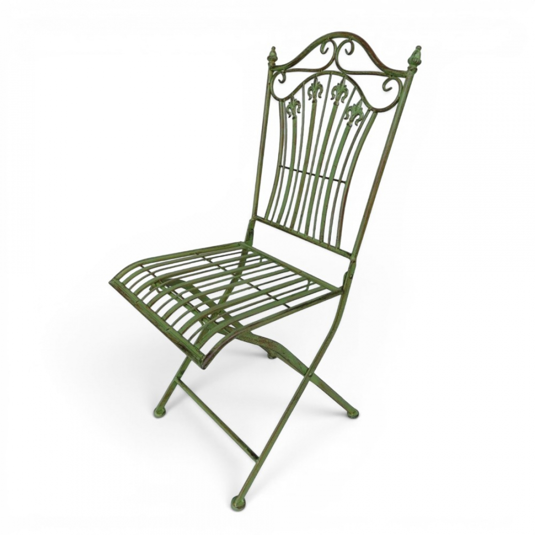 Gartenmöbel Set AMALFI Antik Look GRÜN Eisen 2x Stuhl 1x Tisch