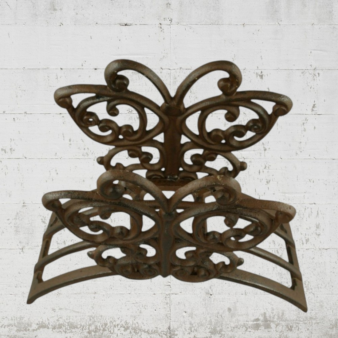 Gartenschlauchhalter aus Gusseisen Rustikales Design Schmetterling-Dekor