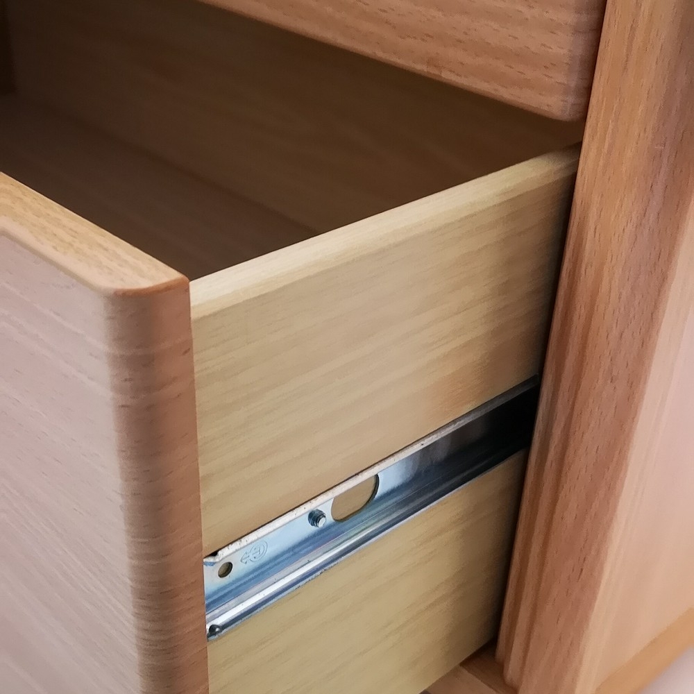 NACHTTISCH Nachtkonsole Kommode Buche Optik mit 2 Schubladen