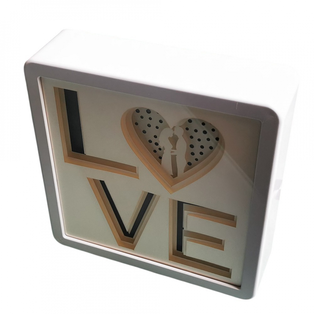 LED DEKO LICHTBOX mit 3D Papercut Motiv LOVE Liebe