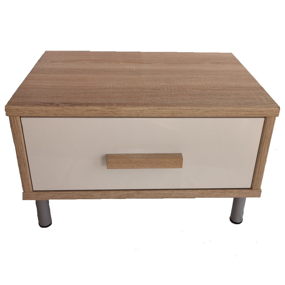 NACHTTISCH Nachtkonsole Eiche sägerau/Sonoma Optik mit 1 Schublade