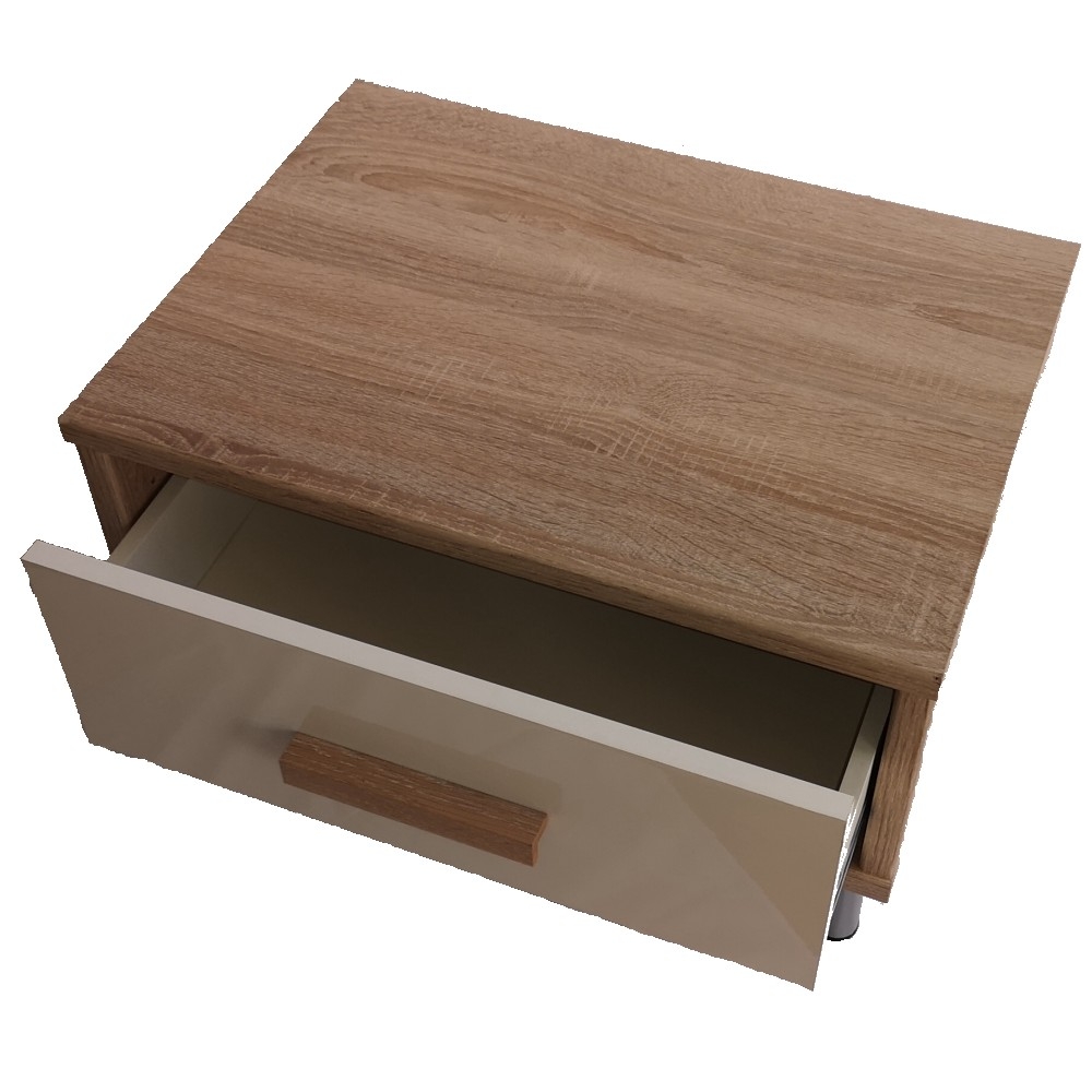 NACHTTISCH Nachtkonsole Eiche sägerau/Sonoma Optik mit 1 Schublade